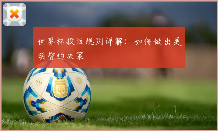 世界杯投注规则详解:如何做出更明智的决策